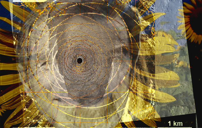 bush saddam katrina mars hole sunflower golden spiral